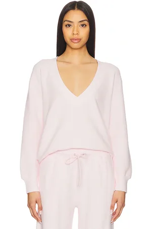 NEGATIVE UNDERWEAR Waffle Knit Deep V Pullover in