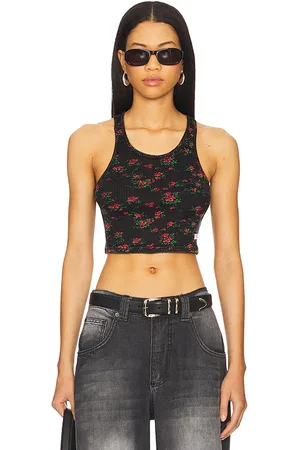 Alexander Wang Cropped Classic Racer Tank in