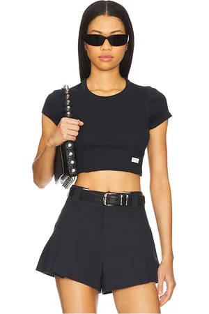 Alexander Wang Cropped Short Sleeve Tee in