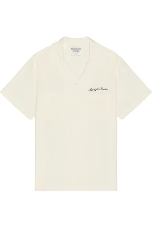 Midnight Striped Camp Collar Shirt in
