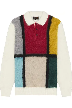 Beams Knit Polo Collar Line in