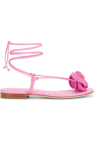 MAGDA BUTRYM Crochet Flower Flat Sandal in