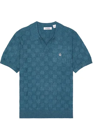 Original Penguin Jacquard Johnny Collar Sweater Polo in