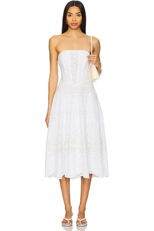 CHARO RUIZ IBIZA Iris Long Dress in Ivory Nelm in