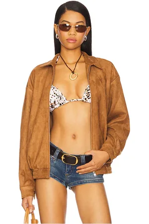 MORE TO COME Bella Faux Suede Fringe Jacket in