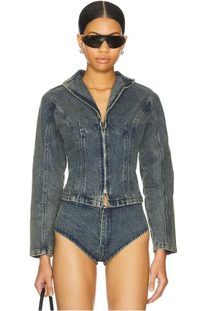 1XBLUE Denim Fitted Jacket in