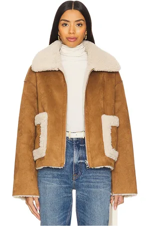 Jakke Vera Faux Shearling Aviator in