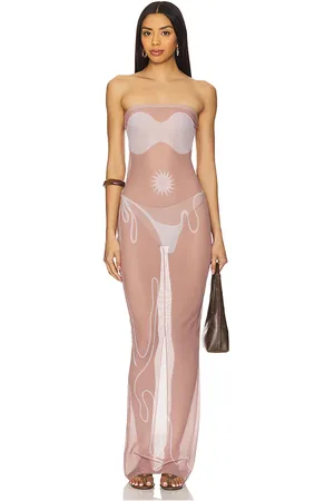 DI PETSA Tan Lines Mesh Dress in