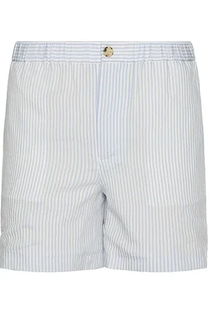 Frame Blue Striped Shorts in