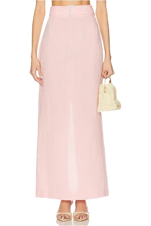 Matthew Bruch Belted Maxi Pencil Skirt in