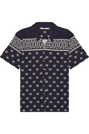 NEUW Scarf Print Short Sleeve Shirt in