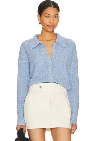 Central Park West Mia Button Up Shirt Sweater in