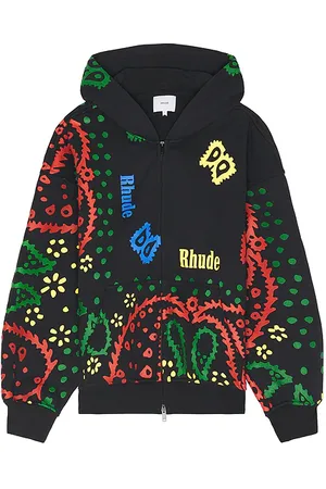 Rhude Bandana Print Full Zip Hoodie in