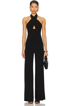 Norma Kamali Halter Straight Leg Jumpsuit in