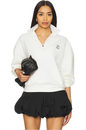 PORT DE BRAS Signature Half Zip Sweatshirt in