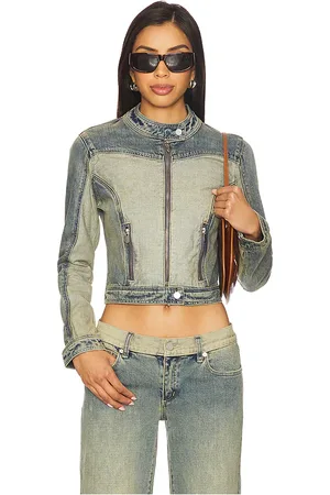 ABrand Roxie Denim Moto Jacket in