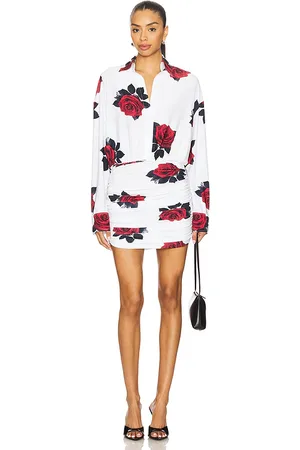 Norma Kamali Boyfriend Neck Mini Dress in