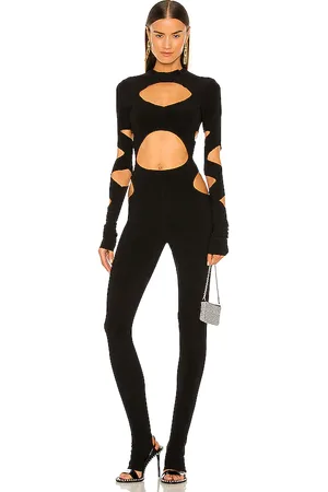 Norma Kamali Long Sleeve Aztec Catsuit in
