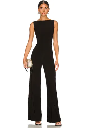 Norma Kamali Sleeveless X Straight Leg Jumpsuit in