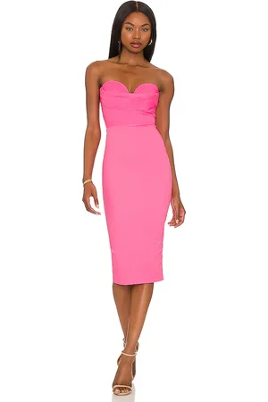 MORE TO COME Sophia Strapless Midi Dress in