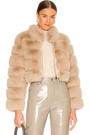 Adrienne Landau Faux Fox Fur Jacket in
