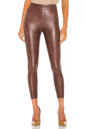 Commando Faux Leather Animal Legging in - Brown. Size L (also in XS, S, M).