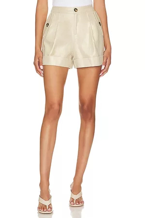 L'Agence Damen Shorts - Safari Short in - Beige. Size 12 (also in 2, 00, 0, 4, 6, 8, 10, 14).
