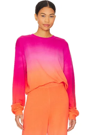 Michael Lauren Exon Drop Shoulder Crop Pullover Sweatshirt in