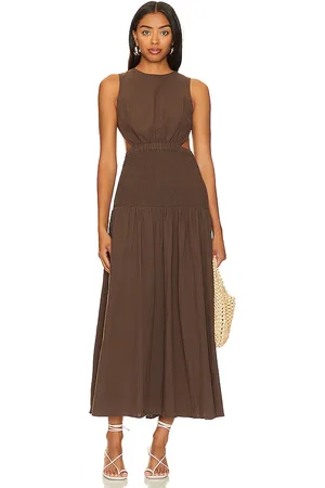 SNDYS Lottie Dress in Chocolate in