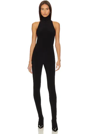 Norma Kamali X Revolve Halter Turtle Catsuit With Footsie in