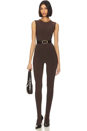 Norma Kamali Sleeveless Catsuit With Footsie in