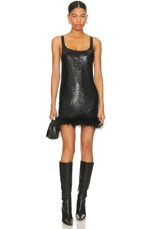 h:ours Chainmail Feather Mini Dress in