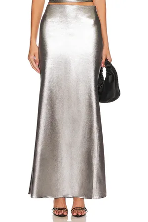 ROTATE Metallic Maxi Train Skirt in