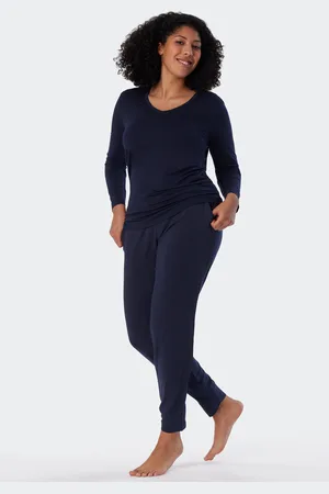 Schiesser Shirt langarm Modal V-Ausschnitt - Mix+Relax 34