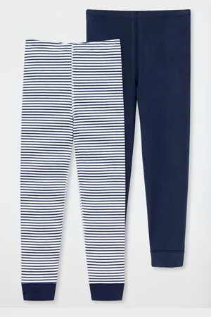 Schiesser Unterhose lang 2er-Pack Organic Cotton Softbund Bündchen dunkelblau - 95/5 98