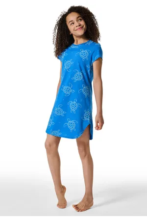 Schiesser Sleepshirt kurzarm Organic Cotton Schildkröten aquarium - Nightwear 140