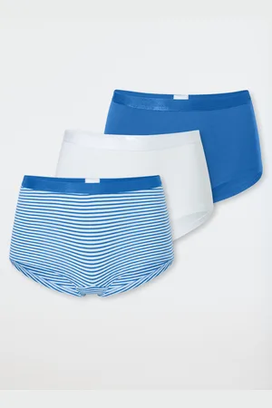 Schiesser Shorts 3er-Pack Organic Cotton weiß/blau - 95/5 152