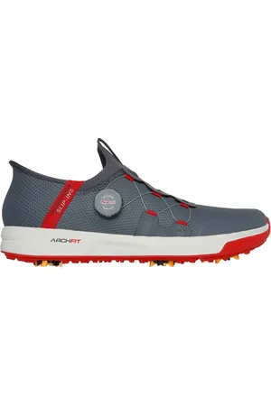 Skechers Slip-ins: GO GOLF Elite Vortex in Gris Anthracite/Rouge, Größe 42.5, Arch Fit