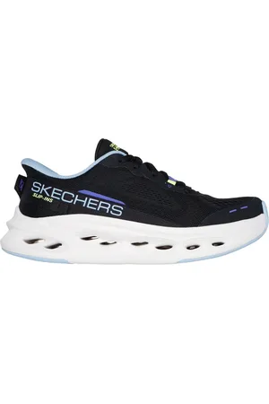 Skechers Slip-ins: Max Cushioning Glide-Step in Noir/Bleu, Größe 35, Vegan, In der Maschine waschbar