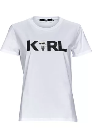 Karl Lagerfeld Damen Freizeitkleider - T-Shirt IKONIK 2.0 KARL LOGO T-SHIRT damen