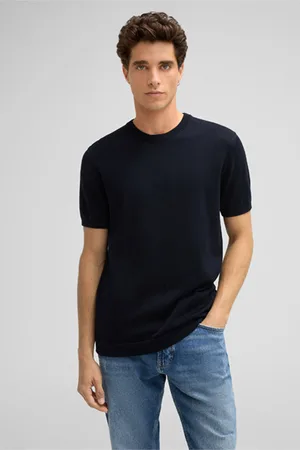 Strellson Kurzarm-Pullover Adrian, navy