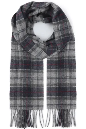 Barbour Schal Tartan Lammwolle Multicolour Grau