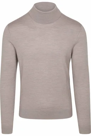 Suitable Merino Rollkragen Greige Beige Grau Größe M