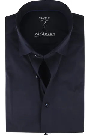 Olymp Lvl 5 Hemd 24/Seven Marine Dunkelblau Blau Größe 37