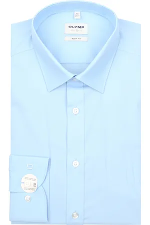 Olymp Level Five Hemd Extra Lange Ärmel Hellblau Blau Größe 38