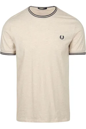Fred Perry T-Shirt M1588 Greige W50 Beige Grau Größe S