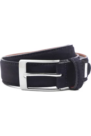 Profuomo Wildleder Gürtel Dunkelblau Blau Größe 95