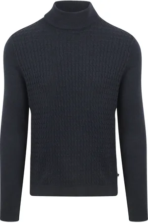 Suitable Rollkragen Cable Navy Blau Dunkelblau Größe M