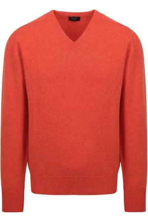 William Lockie V-Auschnitt Pullover Lamwolle Größe M