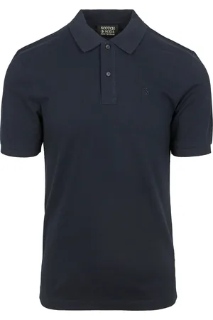 Scotch&Soda Core Piqué Poloshirt Navy Blau Dunkelblau Größe L